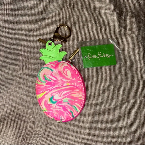 Lilly Pulitzer Women’s Pineapple Coin Case with Lobster Clasp - Picture 1 of 7